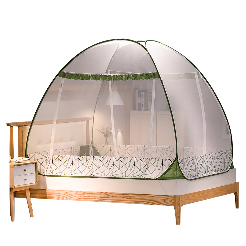 速发新品蒙古包蚊帐免安装1摔8m床1.5可家用 防.儿童米折叠无