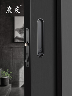 极简主义皮瓣口袋裤门木制滑动门锁卧室滑动门锁与侧把手浴室厨房