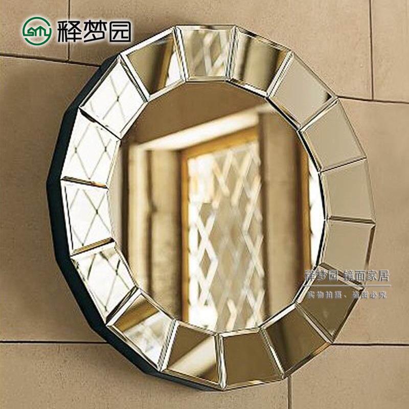 现代简约创意立体挂镜装饰镜玄关镜浴室镜时尚镜子化妆镜1127
