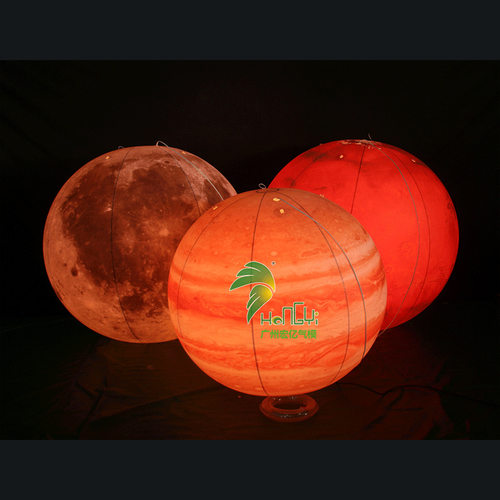 商场美陈景区打卡PVC发光闭气八大行星悬挂气球场地装饰行星气球