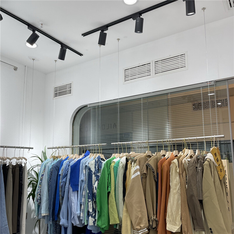 服装店吊架横杆不锈钢展示架吊顶架悬挂衣架钢丝绳吊杆橱窗展示架