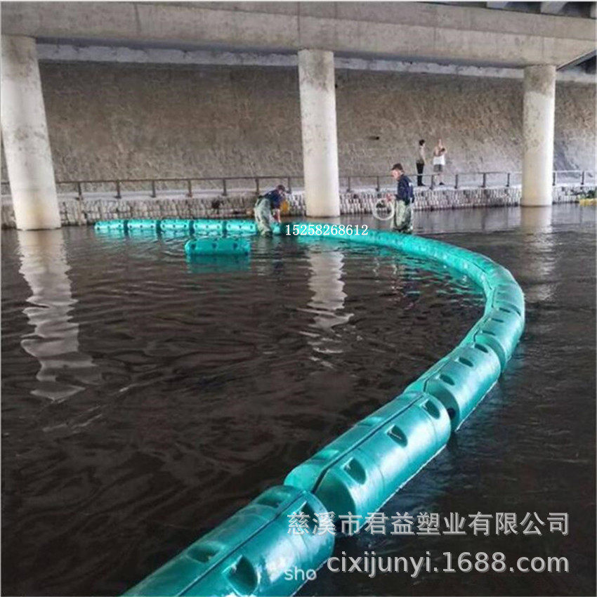 工厂批发供应小型水电站拦污塑料浮漂电站拦渣自动升降聚乙烯浮排