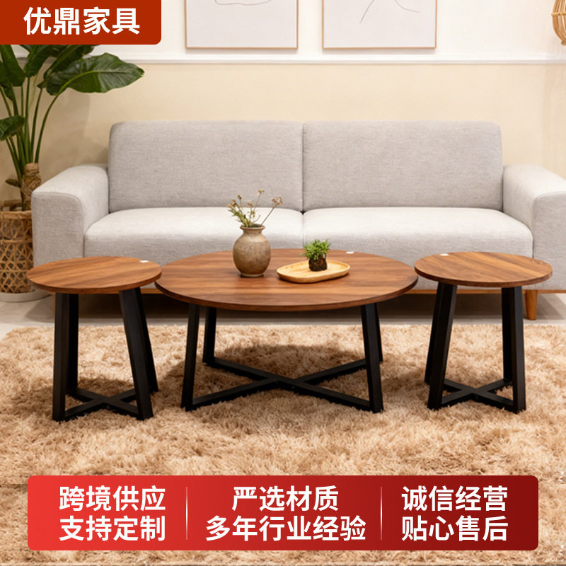 家用小户型沙发边几创意圆形拼接小桌子组合多用途阳台子母茶几