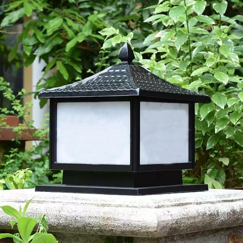 太阳能庭院灯柱头灯别墅花园大门灯户外围墙灯室外院子防水门柱灯