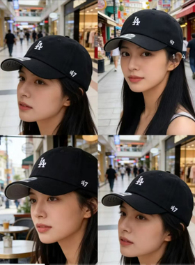 大标遮阳潮帽47brand帽子NY洋基队男女棒球帽显脸小LA鸭舌帽软顶