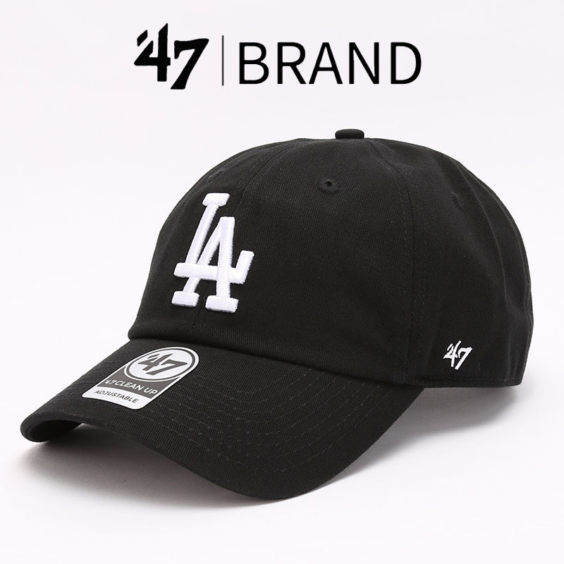 47Brand软顶美潮复古小标夏季休闲黑色LA刺绣字母男女通用棒球帽
