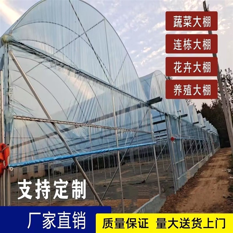 热销温室养殖遮阳拱棚圆t管椭圆全套大棚骨架保温花房种植大棚全