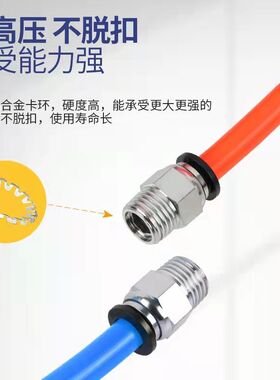 热销黑色PC6-01气动螺纹直通PC8-02快速接头FPC4/6/10/12-M5-01-0
