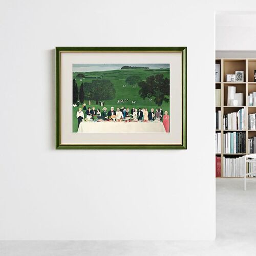 热销欧式轻奢风景挂画客厅餐厅人物合照装饰画卧R室名宿样板间绿