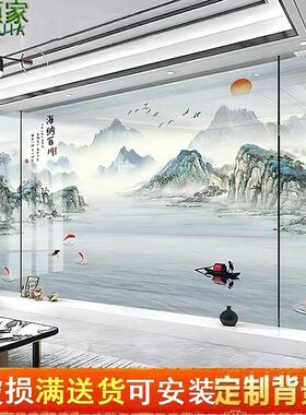 热销2025新款岩板电视背景墙z客厅瓷砖大理石现代简约轻奢影视机
