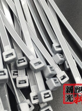 热销银灰色尼龙扎j带长度20厘米起塑料捆扎带束缚带绑线带防老化