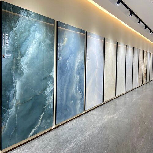 热销1200X2400p岩板现代简约客厅D沙发玄关电视背景墙砖奢石大板