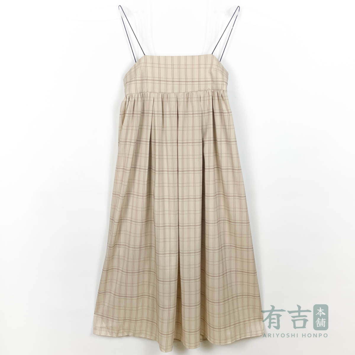 复古格子吊带背带裙森系小众女装