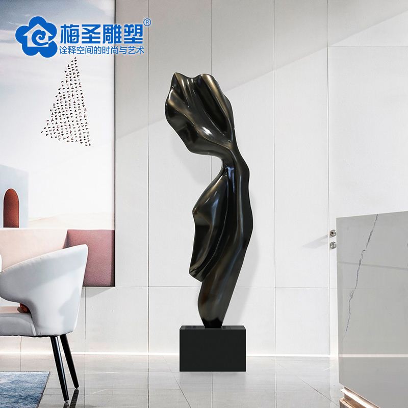 极速酒店大堂室内抽象大型工艺品雕塑售楼处大厅T玄关复古创意落