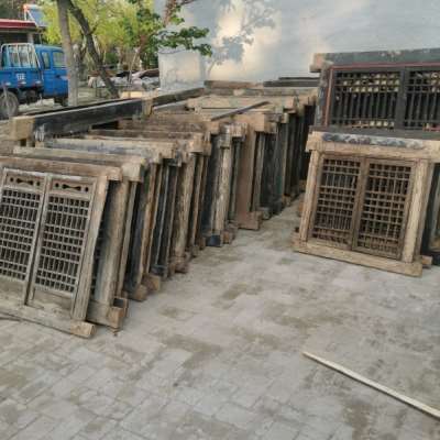 极速老窗户民俗老物件房t子花板新中式实木镂空花格玄关隔断屏风