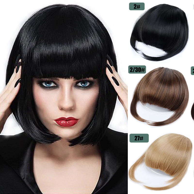 速发Synthetic Fake Bang Hair Piece Clip In Hair Extension Fa