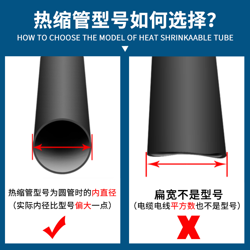 极速透明热缩管绝缘套管1/2/3/4/5/6/10/12/30~100mWm透明 热缩管