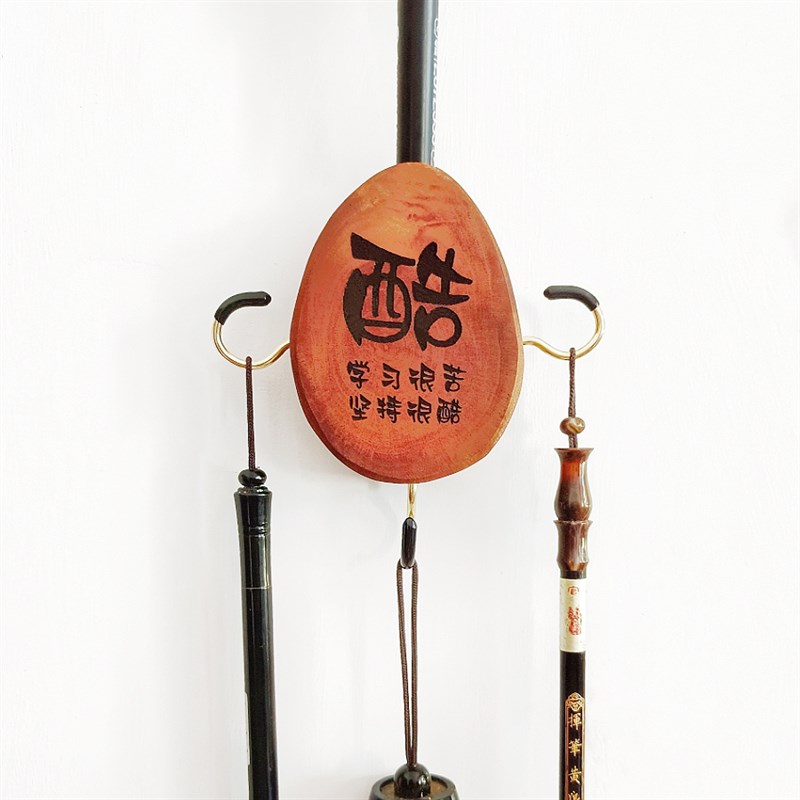 极速毛笔架笔挂笔架毛笔挂毛笔架子实木学生励志个性定Y制创意毛