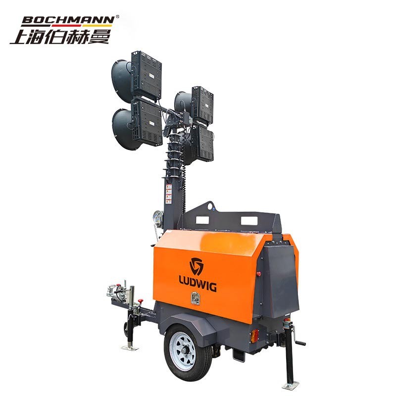 GLTV5移动照明灯塔车9米升降久保田Z482水冷双缸柴油机LED灯200W