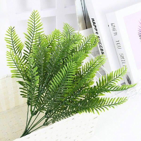 极速new7Fork Artificial Fernxs Plant Green Eucalyptus Leaf G