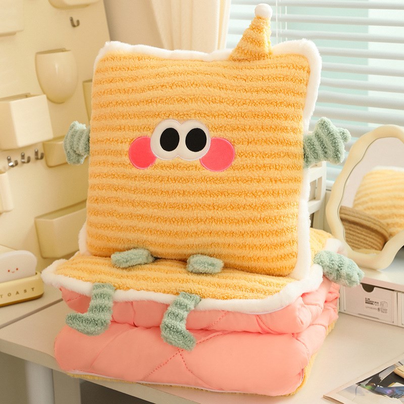 极速多巴胺多功能抱枕被子两用汽车沙发盖毯二合一办公.室午睡枕