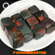 新品 天然非洲血石四方块原石摆件进口鸡血K石鱼缸造景石儿童科普