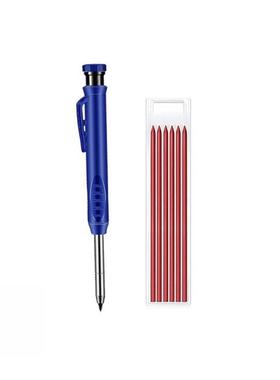 极速Solid Carpenter Pencil WithA 6Pcs Refill Leads Woodworki