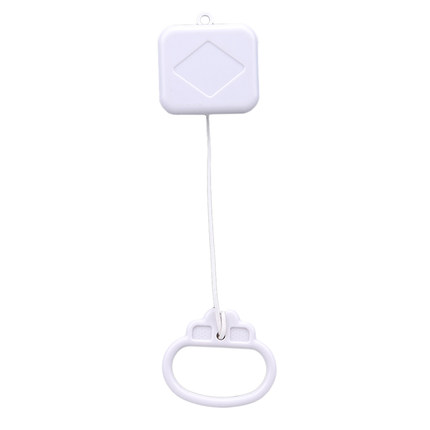 极速1Pc Pull Ring Music Box xWhite Plastic Pull String Clock