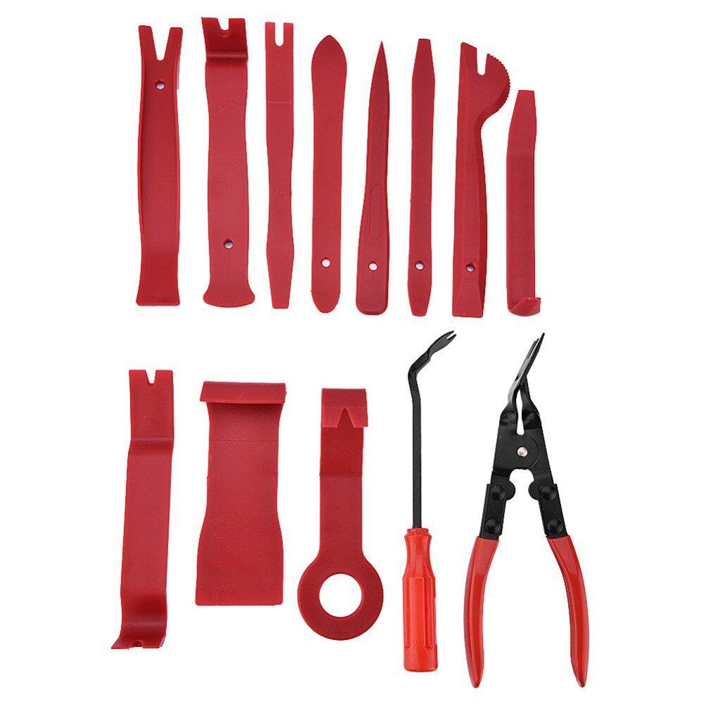 极速13Pcs Car iDoor Panel Trim Dashboard Clips Pliers Fasten