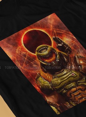 极速Doom Slayerk Game Eternal  Tshirt Vintage Men Gothic Tee
