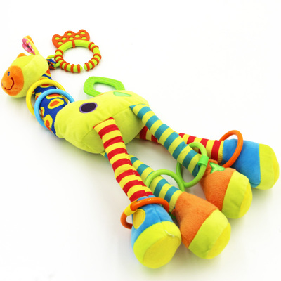极速New Arrival Soft Giraffe Animal FHandbells Rattles Plush