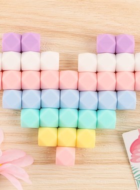 极速kovict 14mm Hmexagon Silicone Beads 30Pcs/lot For DIY Ba