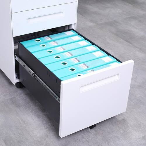 极速桌下抽屉可移动收纳t柜家用活动矮柜办公室档案储物铁皮文件