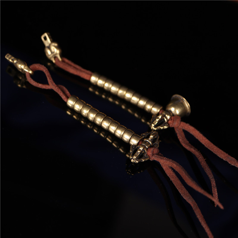 极速纯铜不掉色文玩挂件黄铜百搭A老星月菩提经典diy卡子侧挂皮绳