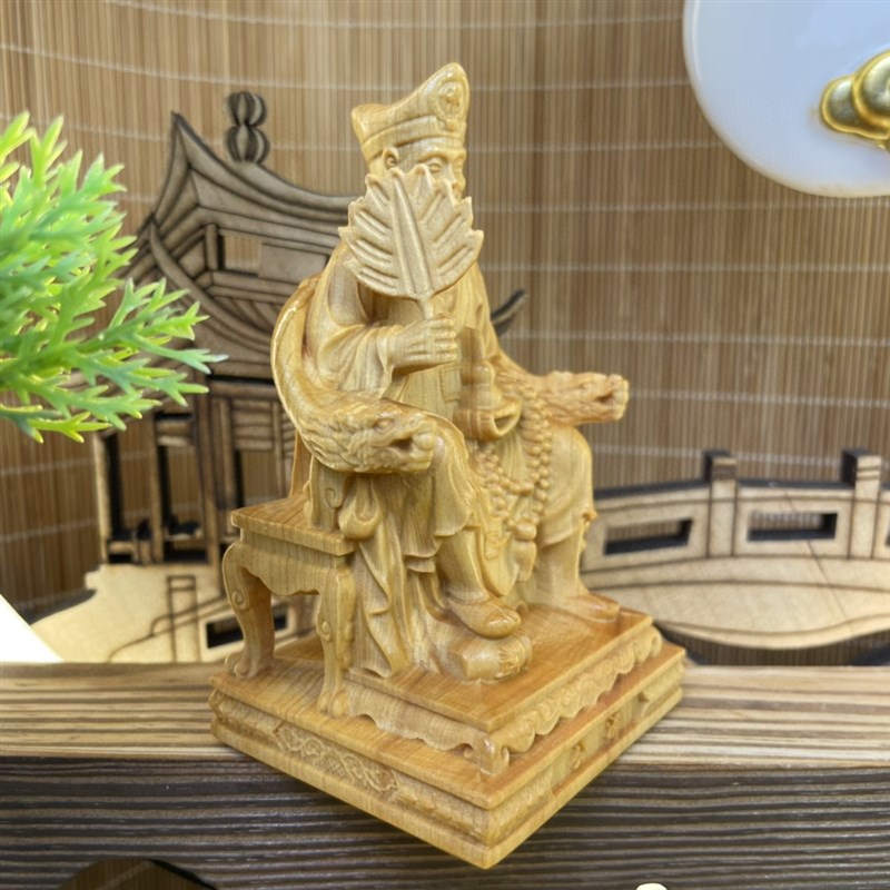 极速崖柏木雕活佛济公摆p件道济和尚降龙罗汉佛像家用摆设106