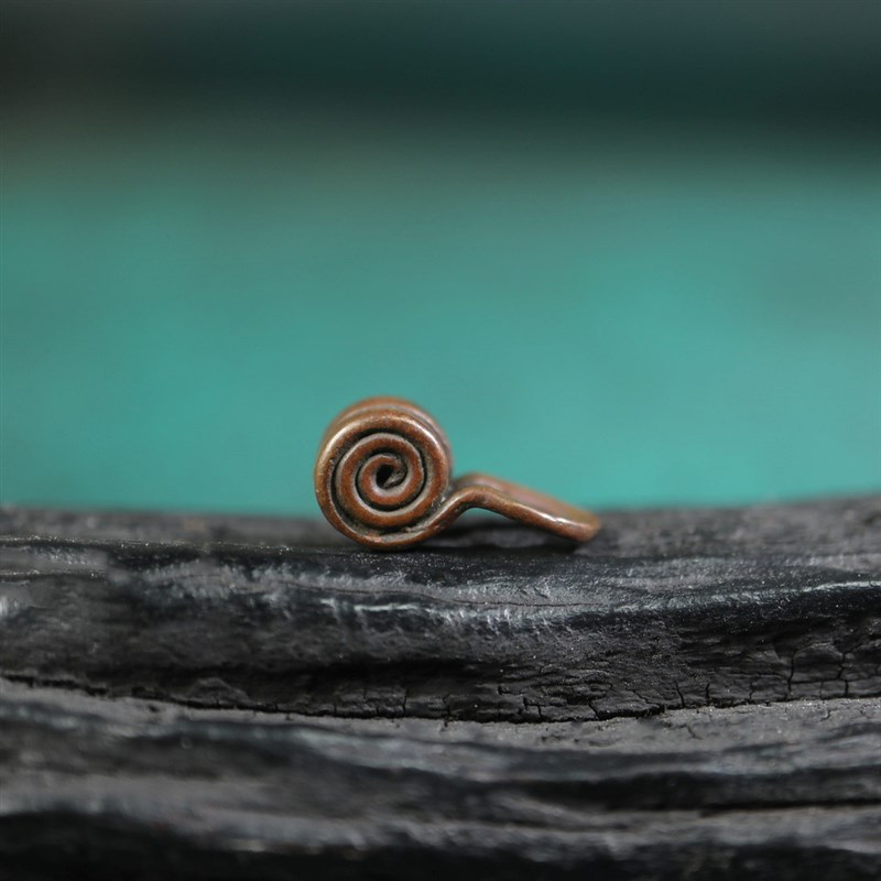 极速藏式手工e老铜卷草纹咒点卡子侧挂吊坠文玩佛珠手串记数卡子