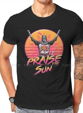 极速Dark Souls Praise the Suxn (5) T Shirt Goth Men Tees Sum