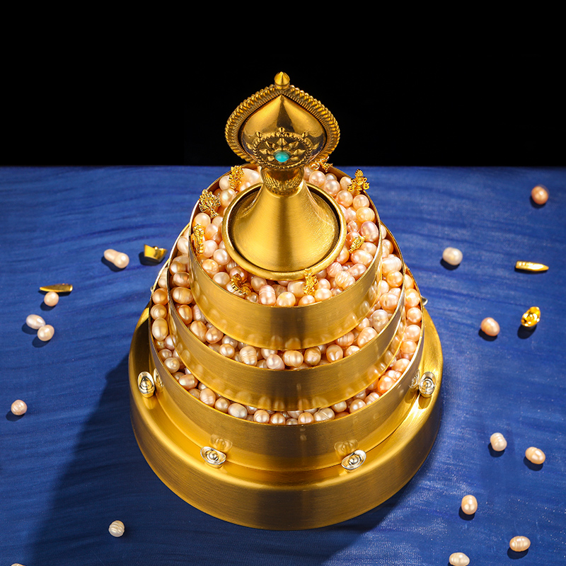 极速铜曼扎盘光滑曼扎慧宝曼茶罗光H面曼茶罗大号曼扎14cm