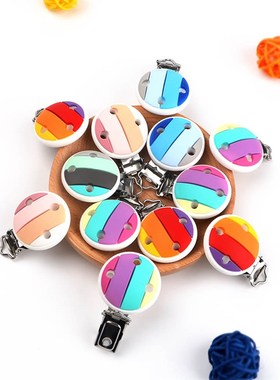 极速3pc Silicone mrainbow Clip Elephant DIY Baby Teething Te