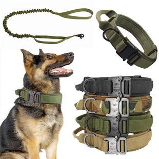 Set Collar Leash Militar Adjustable Tactical 速发Durable Dog