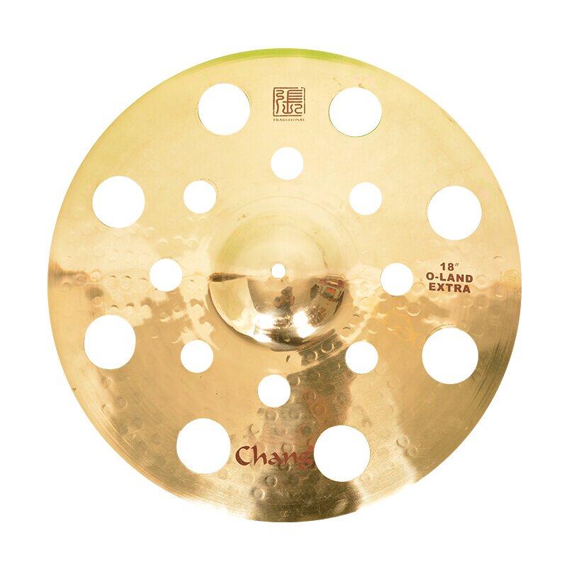 极速Chang张音镲片 多洞镲 效果8镲 18寸 T-O1P8B-E张音18寸多洞