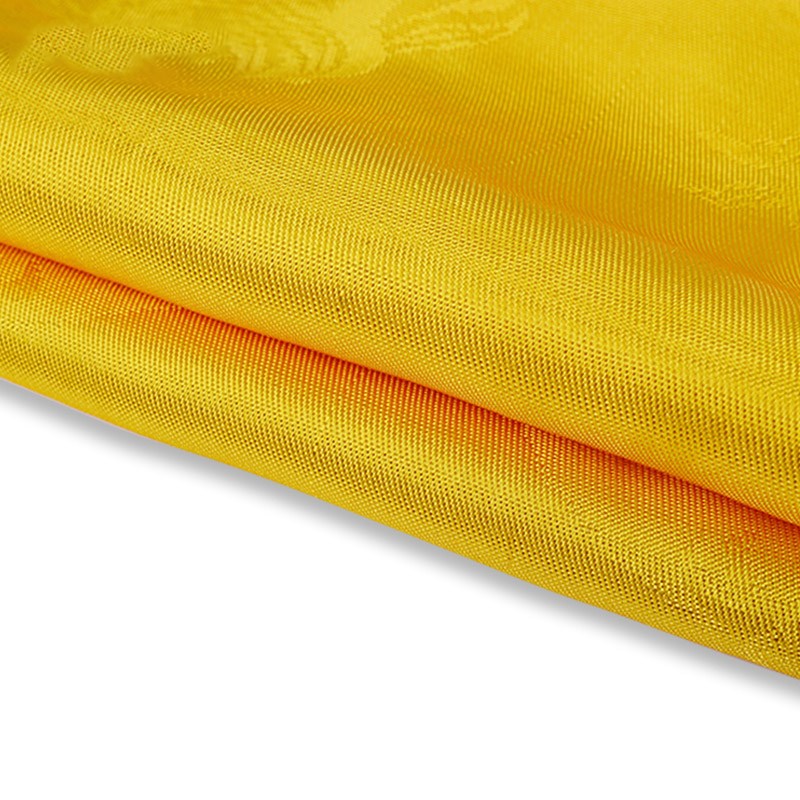 极速蒙古真丝吉祥哈达围巾藏族饰品西藏八吉M祥哈达2.4米 黄色款