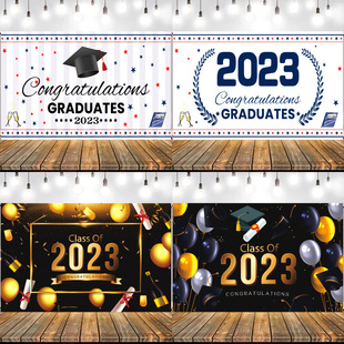 新品2023 Graduation Season wBanner Background Cloth GRAD The