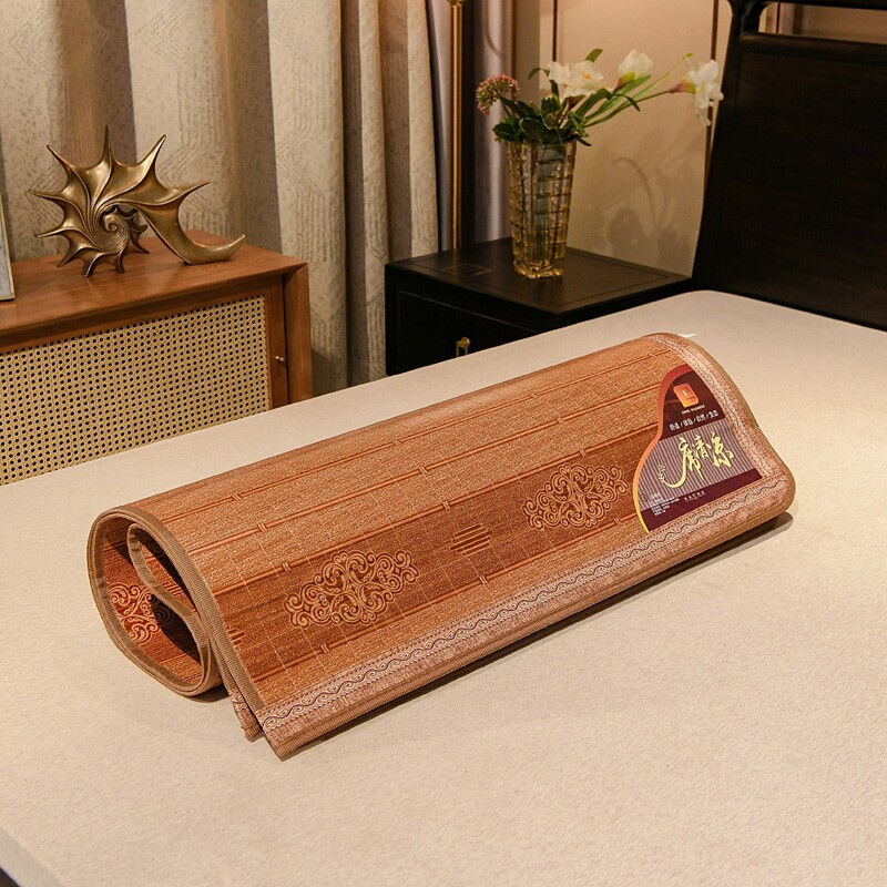 极速竹席凉席碳化双面可折叠家用双人1.5m1.8S米水磨竹席子单人学