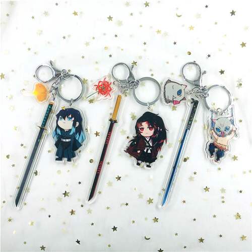 极速Anime Demon Slayer Swovrd Keychains Kimetsu No Yaiba Man