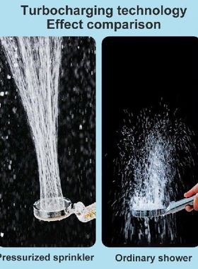 极速Turbo Propeller Shower Hxead Water Saving Massage Foldab