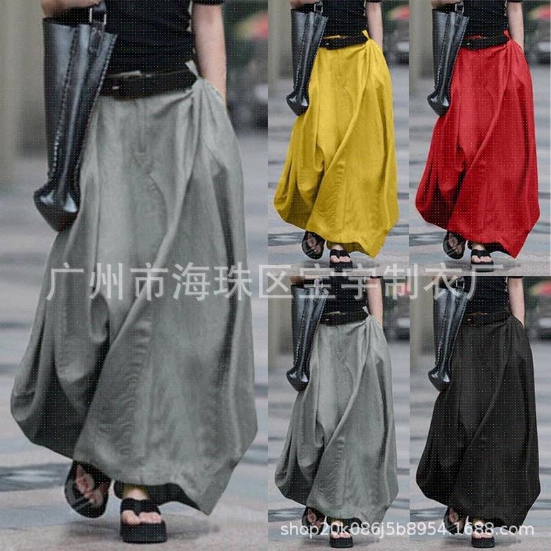 极速Half-length skirt big swing skirt worLd skirt high waist
