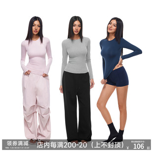 長袖 t恤女運動透氣緊身打底上衣 輕薄塑形高彈力修身 FDR旗艦店