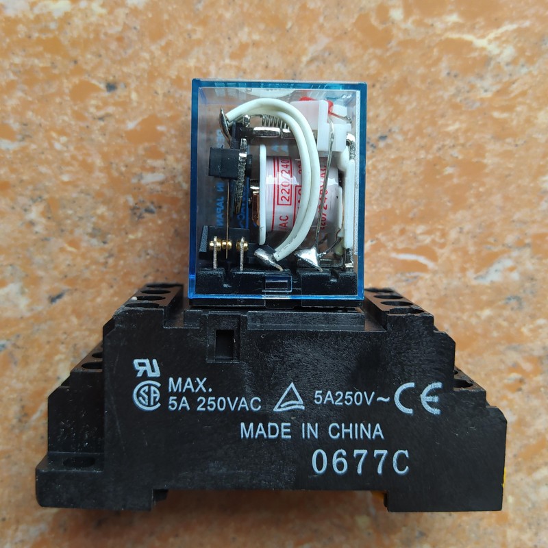 中间继电器IEC255 5A MY4N-J AC220V DC24V 12V 小型14脚四开四闭
