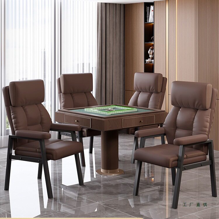 棋牌室专用高端麻将椅子久坐茶楼会议室舒适加厚坐垫猫抓皮办公椅